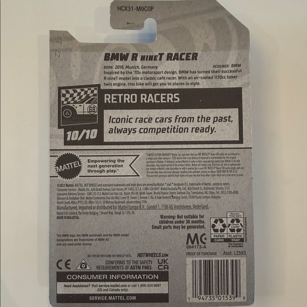 BMW R NineT Racer Retro Races NIB - Picture 2 of 5